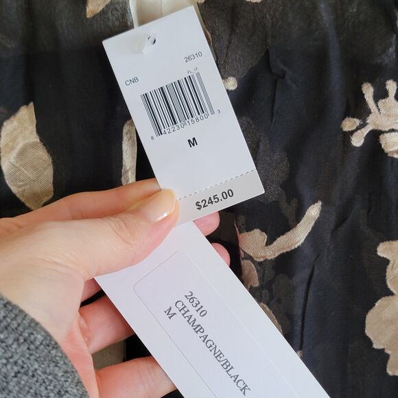 Caroline Rose Floral Burnout Swing Jacket Sz M NWT - Picture 4 of 7